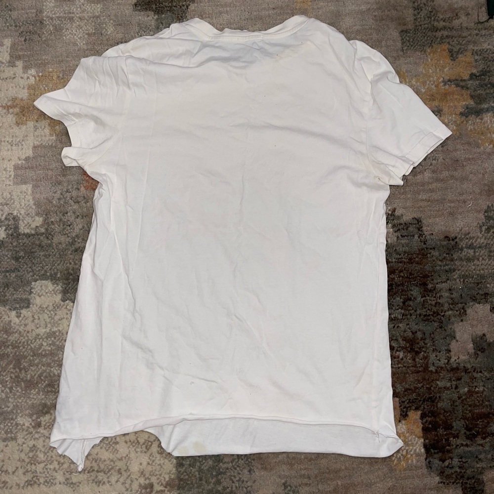 H&M Divided Kurt cobain off white distressed hem t shirt XS - Picture 3 of 5